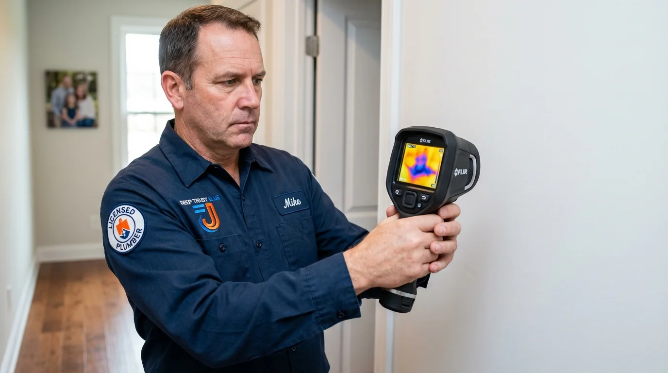 Thermal imaging leak detection by Johns Plumbing LLC in Bondurant